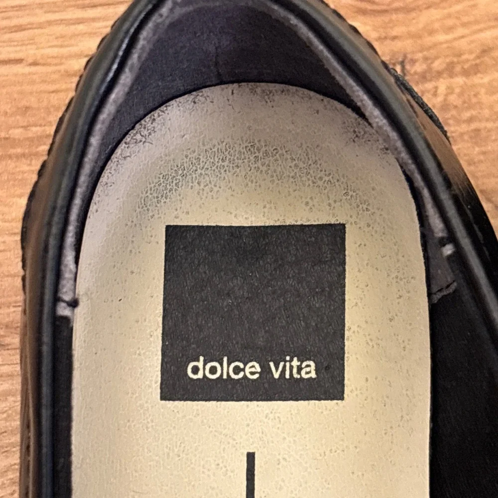 DOLCE VITA Elias Loafer Black Women Size 8.5 Lug Sole Platform Casual Office